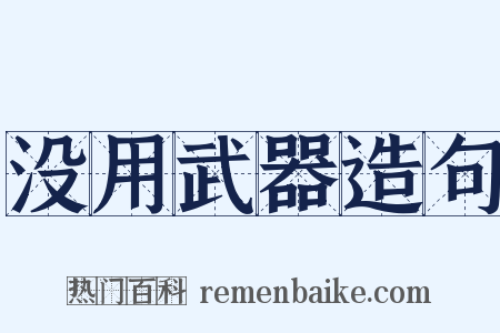 没用武器造句是什么意思的图片